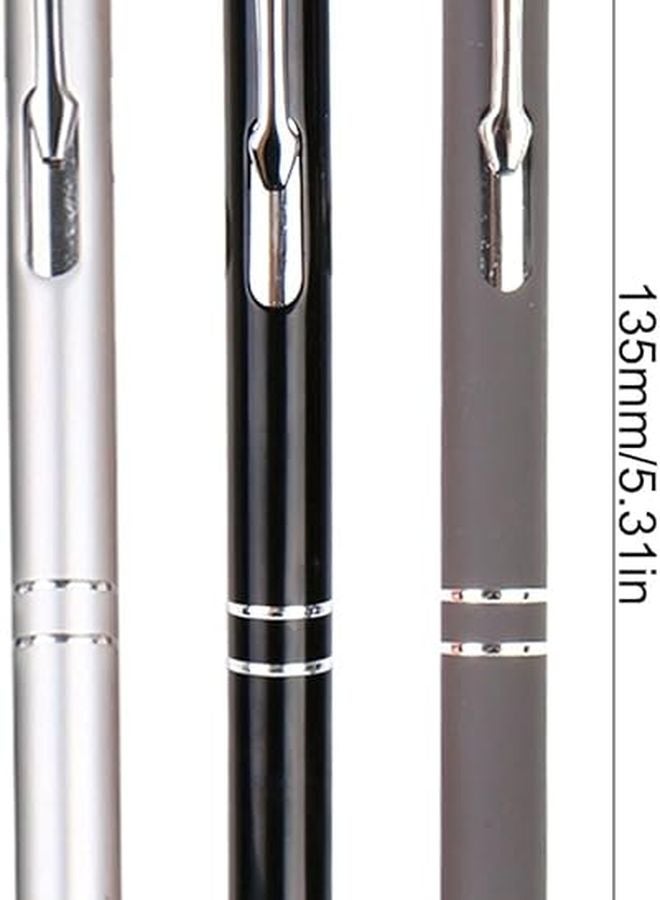 6 Pack Retractable Metal Business Pens Black White 1.0mm Smooth Writing for Office Hotel Reception - Image 3